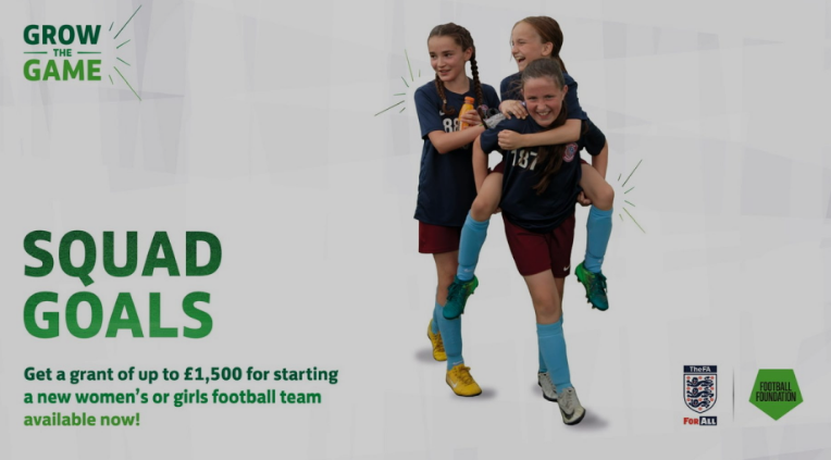 £1500 Grow the Game grants available for Girls, Women and Disability Teams – Apply HERE