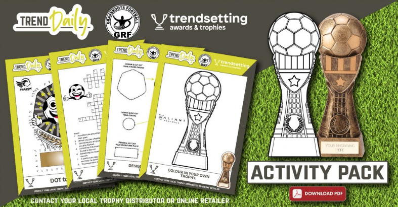 FREE Activity Pack – Design and Colour in your own Trophy