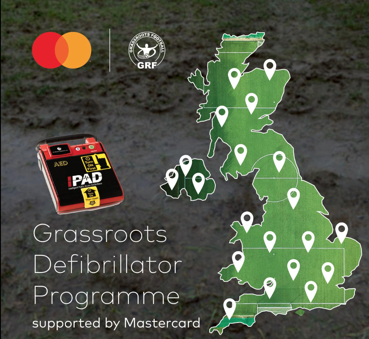 Grassroots Defibrillator Programme supported by Mastercard UK