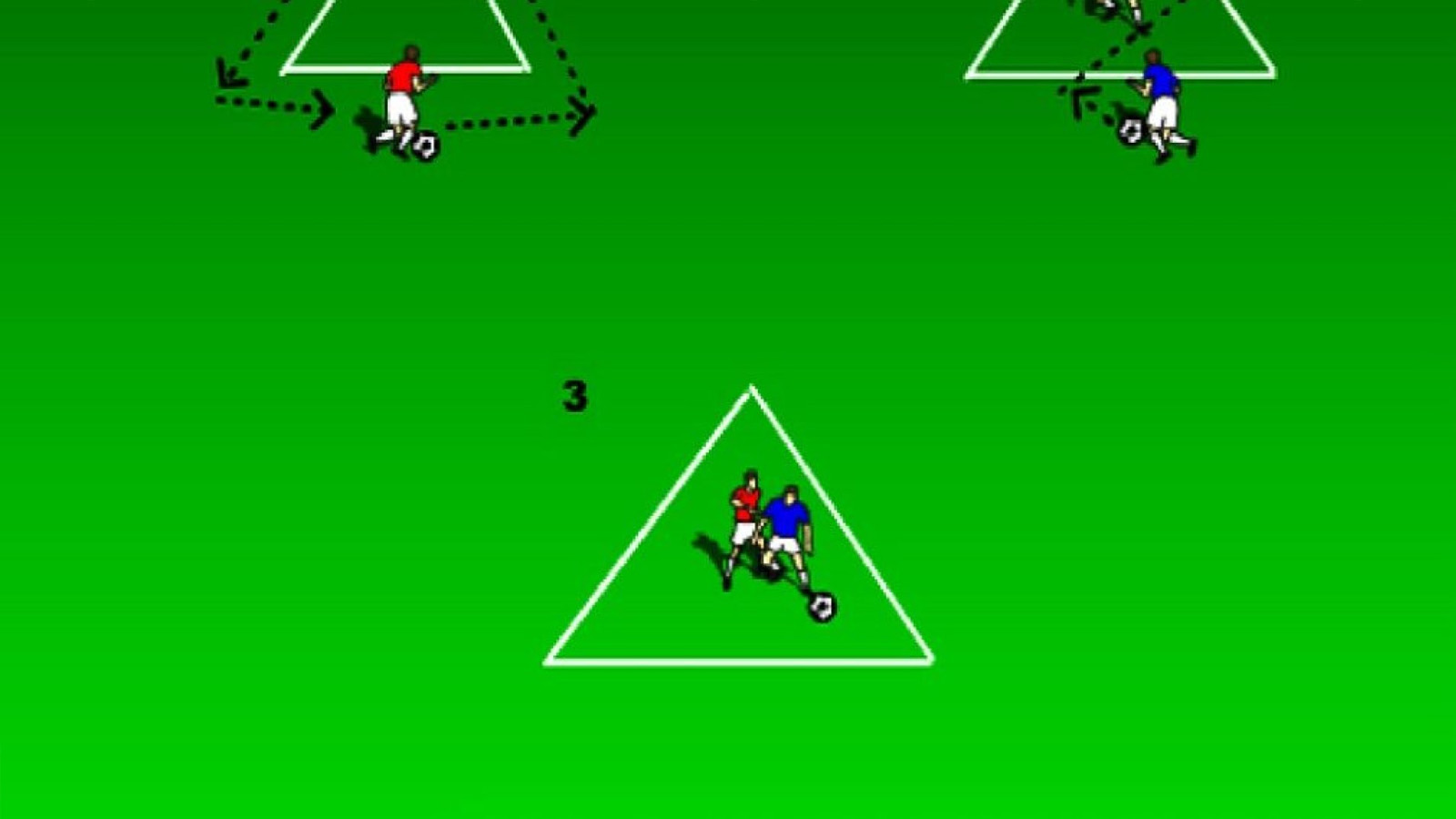 Dribbling Technique / Skill (outside of the triangles)