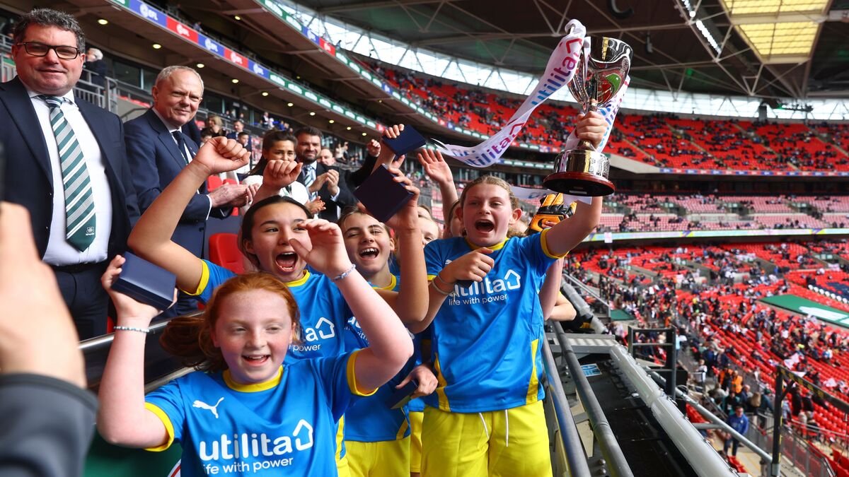 Surbiton High School win the Utilita Girls Cup at Wembley Stadium