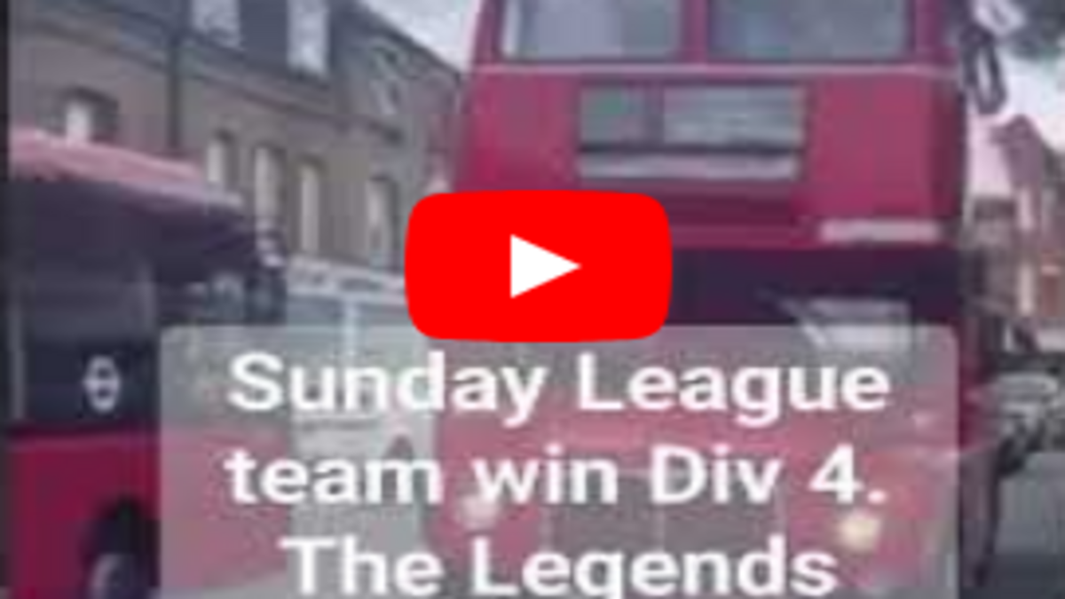 Sunday League team win Div 4.The Legends Celebrate with an open top bus 🤣