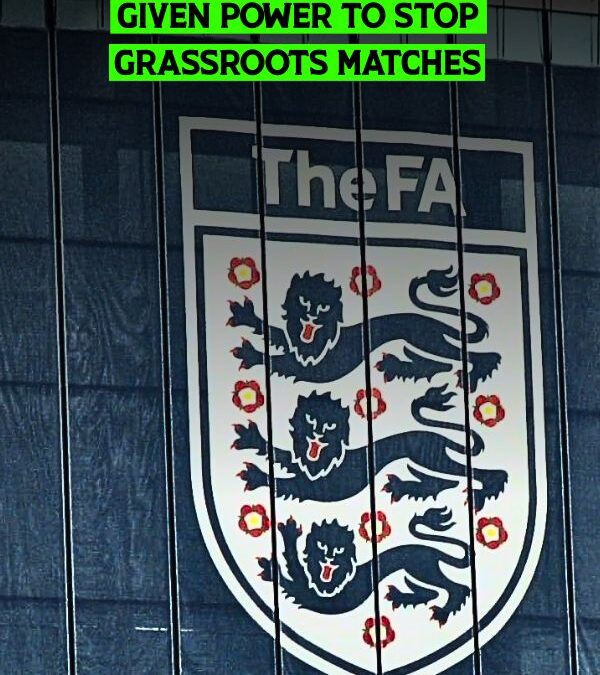 NEW FA MEASURE: REFEREES GIVEN POWER TO STOP GRASSROOTS MATCHES
